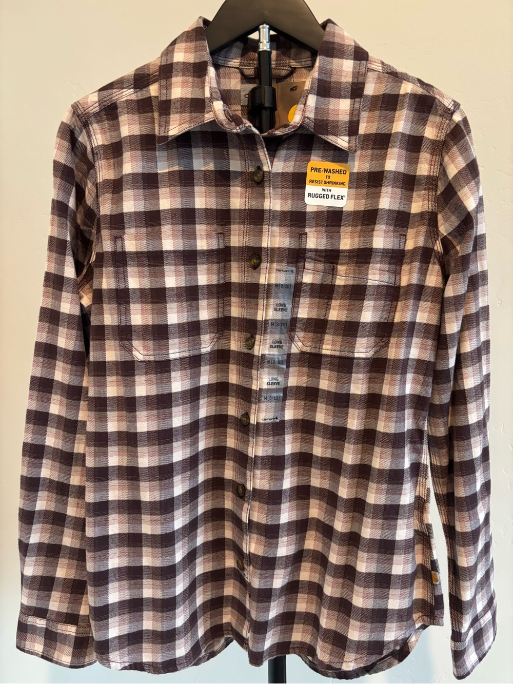 NWT Carhartt Rugged Flex Plaid Flannel Shirt M